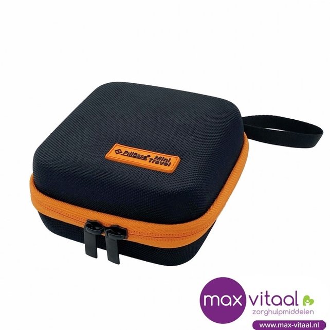 Pillbase Travel Mini - zwart / oranje