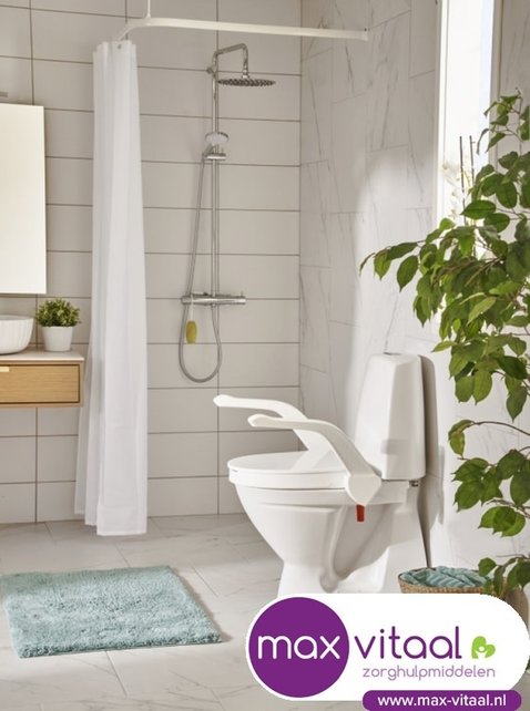 Etac My-Loo toiletverhoger vaste montage met armsteunen