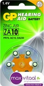 Zink Air hoorapparaat batterijen - ZA10, blister 6 stuks