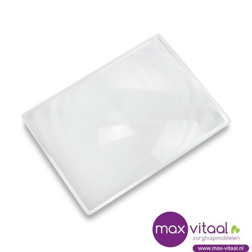 Vergrootglas plat - hard 28x21,5cm - vergroot 2x