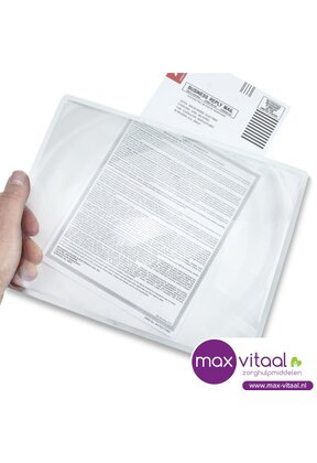 Vergrootglas plat - hard 28x21,5cm - vergroot 2x