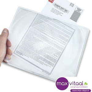 Vergrootglas plat - hard 28x21,5cm - vergroot 2x