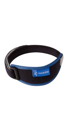 Patella Brace, zwart met blauw, universeel