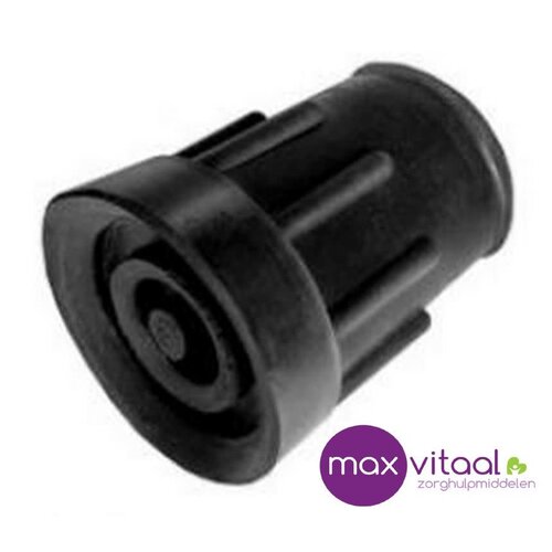 Wandelstokdop 19mm  zwart