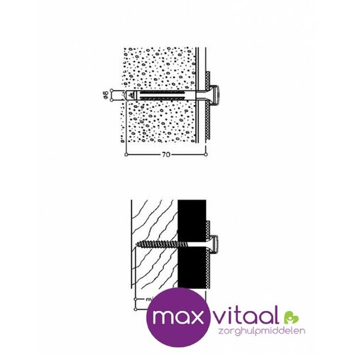 Opklapbare toiletbeugel -