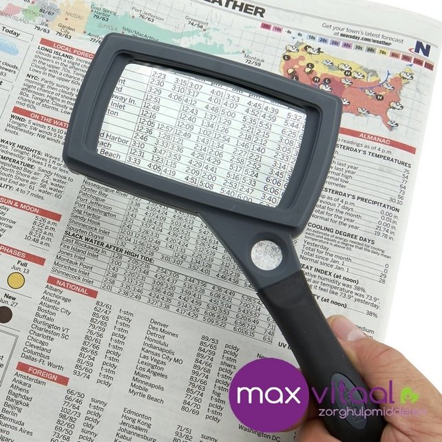 Vergrootglas rechthoek 12,5x24cm