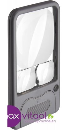 Vergrootglas pocket met licht 11x6cm