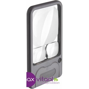 Vergrootglas pocket met licht 11x6cm