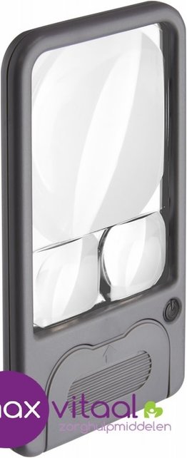 Vergrootglas pocket met licht 11x6cm