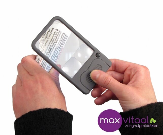 Vergrootglas pocket met licht 11x6cm