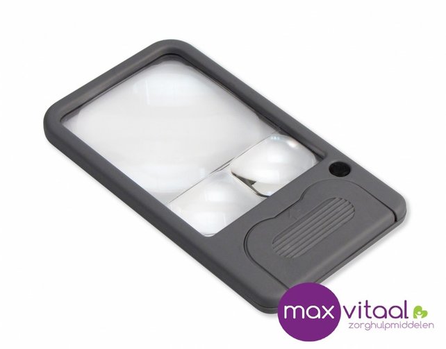 Vergrootglas pocket met licht 11x6cm