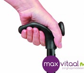 Wandelstok comfortgrip - zwart -