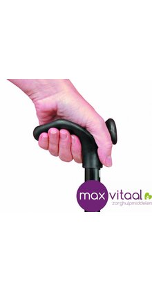 Wandelstok comfortgrip - zwart -
