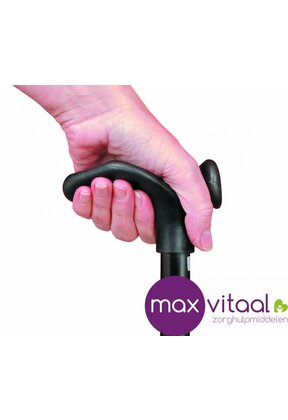 Wandelstok comfortgrip - zwart -