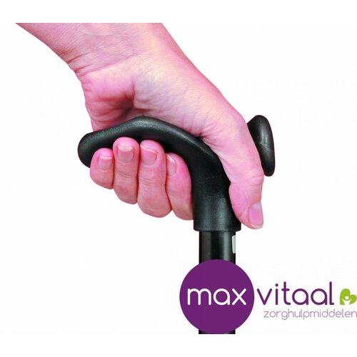 Wandelstok comfortgrip - zwart -