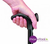 Wandelstok comfortgrip - zwart -