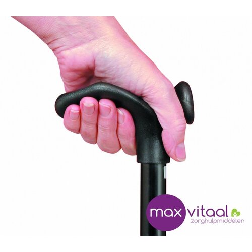 Wandelstok comfortgrip - zwart -