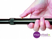 Wandelstok comfortgrip - zwart -