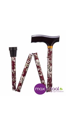 Opvouwbare wandelstok - burgundy