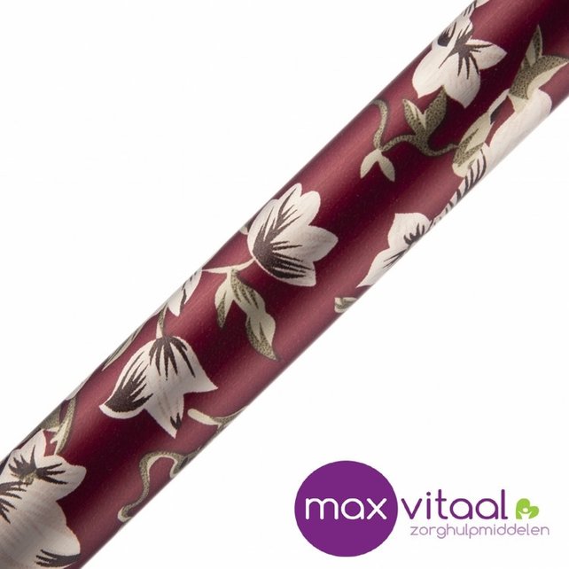 Opvouwbare wandelstok - burgundy