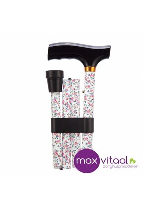 Opvouwbare wandelstok - pink flower