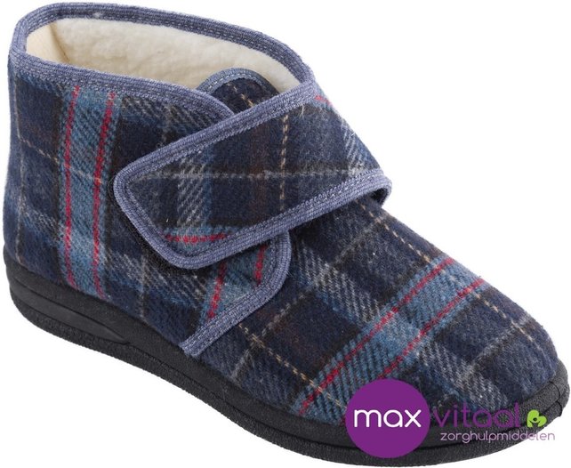 Pantoffel - geruit hoog model Pantoffel - geruit hoog model