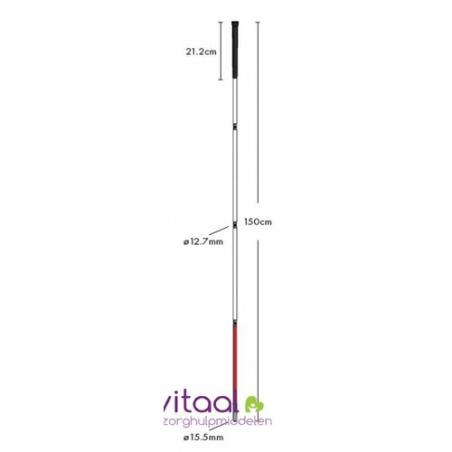 Opvouwbare blindengeleidestok 150cm