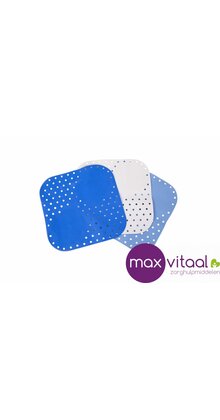 Douchemat anti-slip 54 x 54 cm blauw