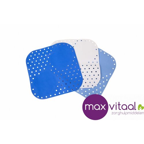 Douchemat anti-slip 54 x 54 cm blauw