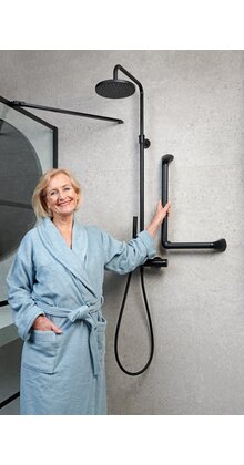 SecuCare Wandbeugel aluminium hoek 90˚, zwart