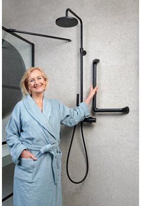 SecuCare Wandbeugel aluminium hoek 90˚, zwart