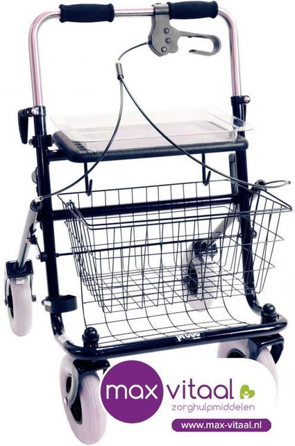 Rollator met Duwbeugeleenzijdig Links & Rechts bruikbaar 2e generatie