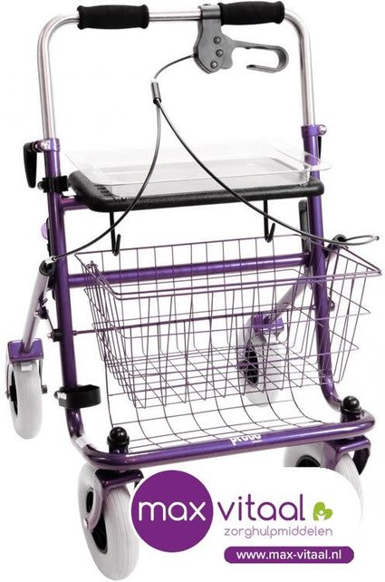 Rollator met Duwbeugeleenzijdig Links & Rechts bruikbaar 2e generatie