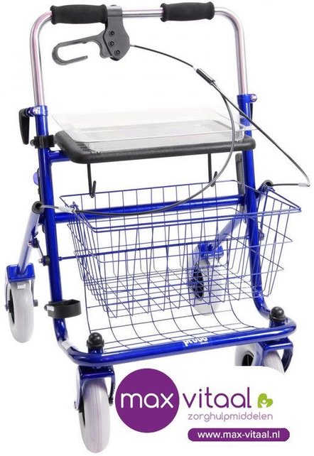 Rollator met Duwbeugeleenzijdig Links & Rechts bruikbaar 2e generatie