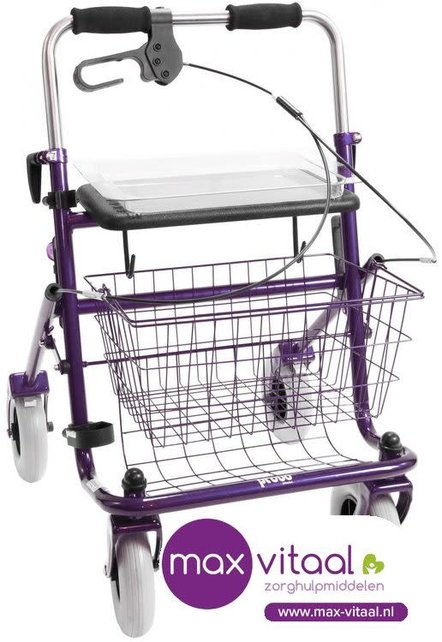 Rollator met Duwbeugeleenzijdig Links & Rechts bruikbaar 2e generatie