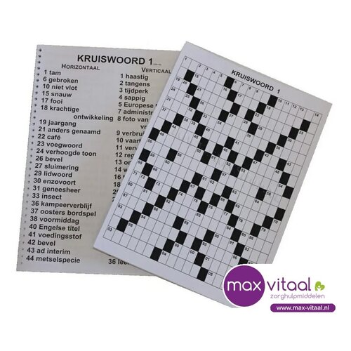 Kruiswoordpuzzel 3 ster