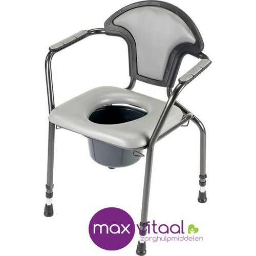 Herdegen toiletstoel in hoogte verstelbaar (Skai) -