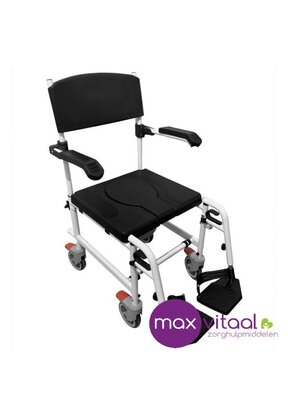 Douche- & toiletstoel op wielen