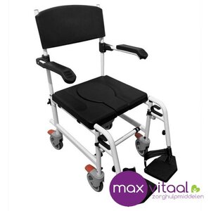 Douche- & toiletstoel op wielen