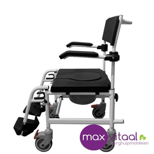 Douche- & toiletstoel op wielen