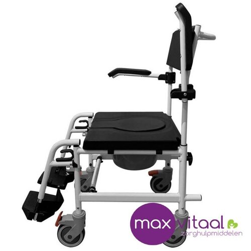 Douche- & toiletstoel op wielen