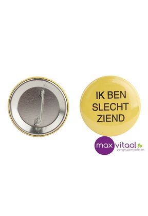 Slechtziend button met speldje