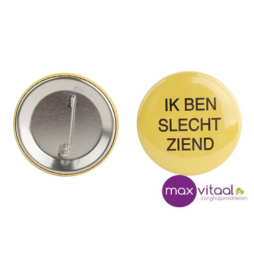 Slechtziend button met speldje