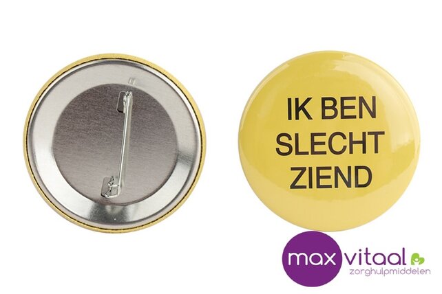 Slechtziend button met speldje Slechtziend button met speldje