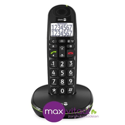 Doro PhoneEasy 110 draadloze duo telefoonset met sprekende cijfertoetsen -