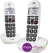 Doro PhoneEasy 110 draadloze duo telefoonset met sprekende cijfertoetsen - Doro PhoneEasy 110 draadloze duo telefoonset met sprekende cijfertoetsen -