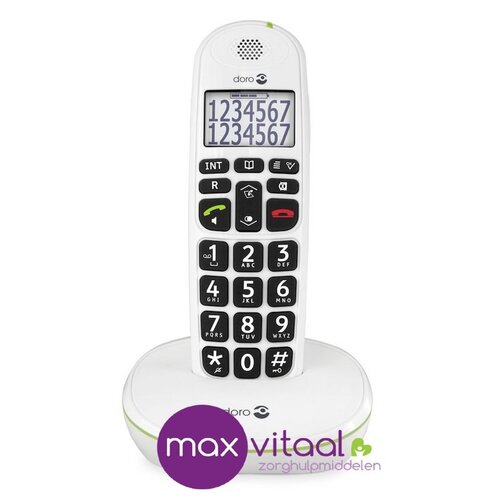 Doro PhoneEasy 110 draadloze duo telefoonset met sprekende cijfertoetsen -