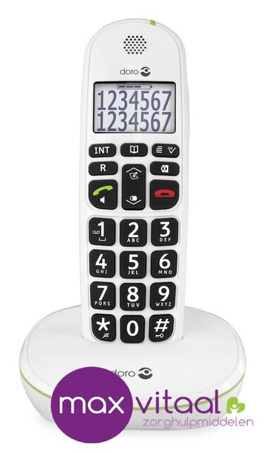 Doro PhoneEasy 110 draadloze duo telefoonset met sprekende cijfertoetsen - Doro PhoneEasy 110 draadloze duo telefoonset met sprekende cijfertoetsen -