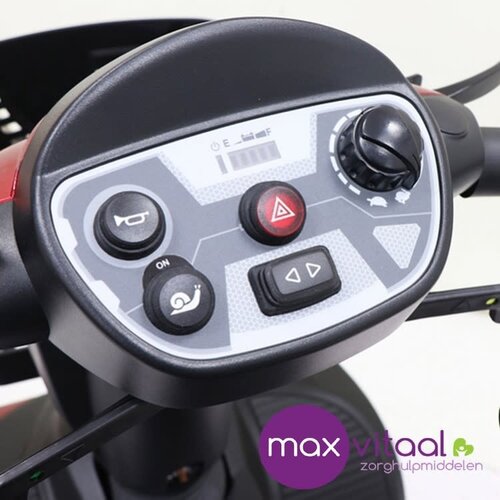 RPJ P-1  RED 4-Wheel  Scootmobiel  - hybride banden