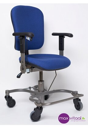Trippelstoel Adam elektrisch met hoge rug kleur blauw